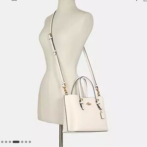 SOLD Coach white mollie 25 tote